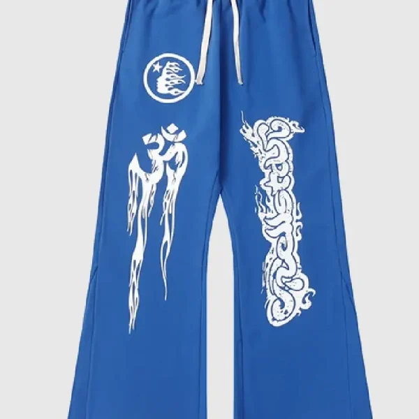 Hellstar Flare Sweatpants Blue (1)