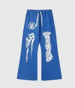 Hellstar Flare Sweatpants Blue (2)