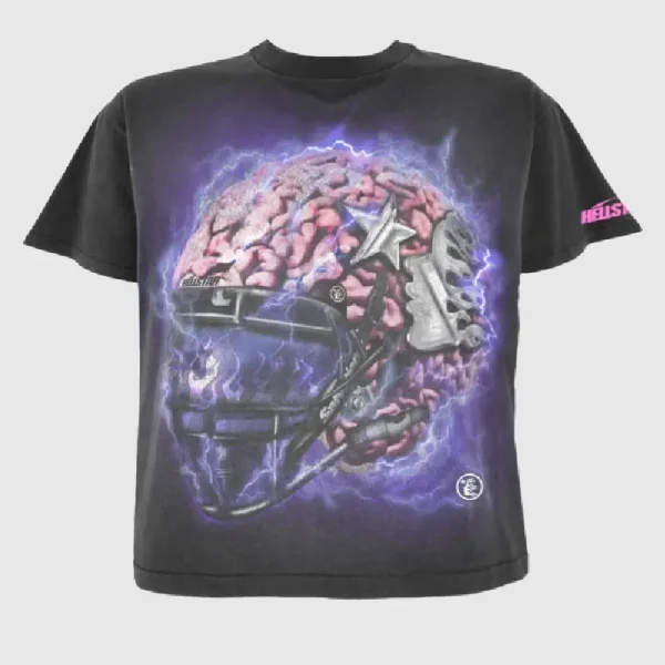 Hellstar Studios Brain Helmet T Shirt Black (2)