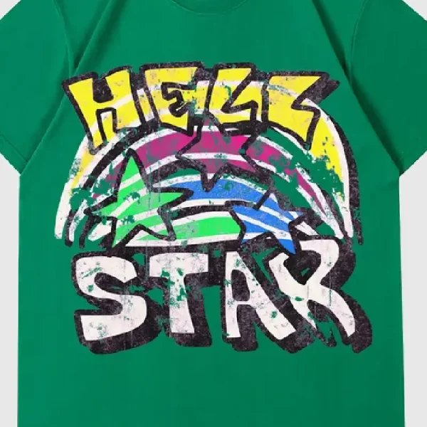 Hellstar Graphic Green T Shirt (1)