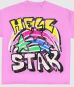 Hellstar Graphic Pink T Shirt (1)