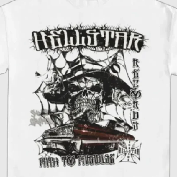 Hellstar Records Path T Shirt White (1)