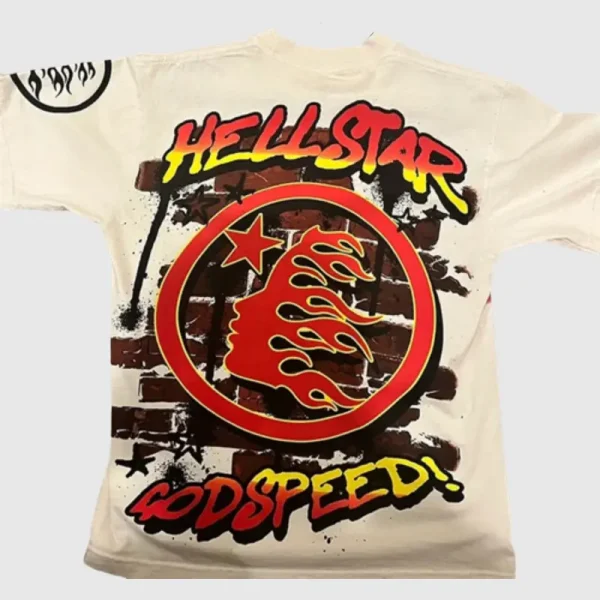 Hellstar Studios God Speed T Shirt Cream (2)