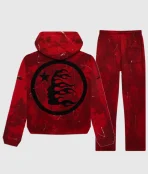 Hellstar Sports Red Tye Dye Skull Tracksuit (1)