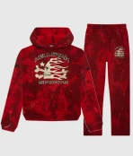 Hellstar Sports Red Tye Dye Skull Tracksuit (2)